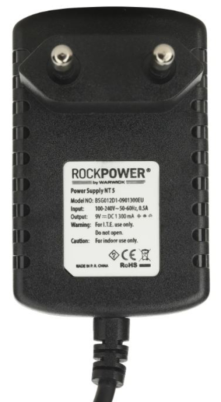 RockPower NT 5 - Power Supply Adapter (9V DC, 1.300 mA)